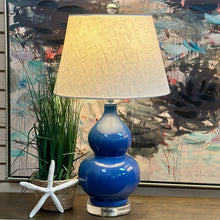 Load image into Gallery viewer, Blue Gourd Lamp

