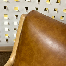 Load image into Gallery viewer, Caramel Faux Leather Chair
