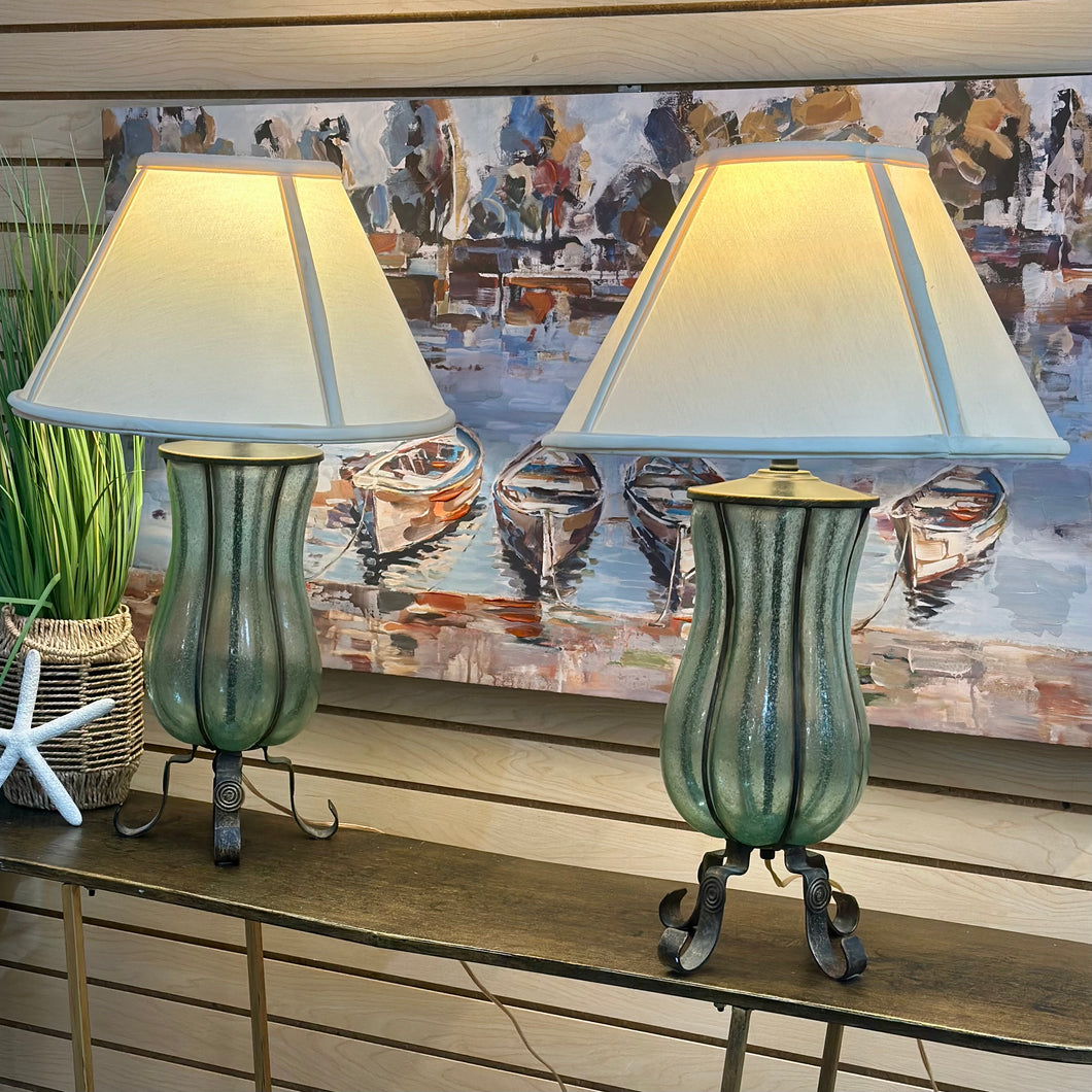 Glass & Metal Lamp