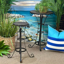 Load image into Gallery viewer, LG Blk Iron Side Table
