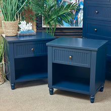 Load image into Gallery viewer, Navy USB Nightstand
