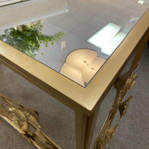 Golden Floral Console