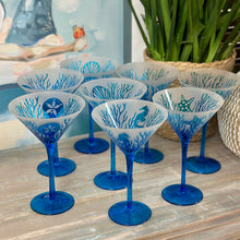 Load image into Gallery viewer, Set/8 Sealife Martini Glasses
