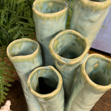 Load image into Gallery viewer, Green/Aqua Tubes Vase
