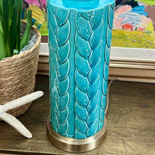Load image into Gallery viewer, Turquoise Braided Lamp
