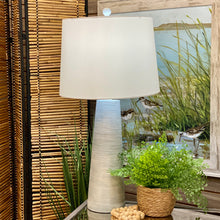Load image into Gallery viewer, Light Blue Ribbed Table Lamp
