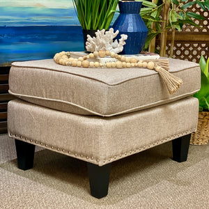 Warm Beige Ottoman