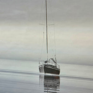 Silver Framed Boat Art