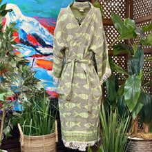 Load image into Gallery viewer, Green Fish Kimono
