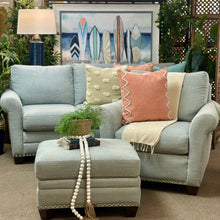 Load image into Gallery viewer, Light Blue Bassett Sofa

