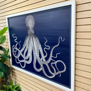 'Octopus On Navy' Fine Art Giclee