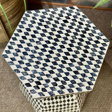 Load image into Gallery viewer, Black/White Hexagon Stool
