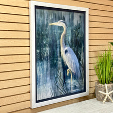 Load image into Gallery viewer, Navy Heron Fine Art Giclee II
