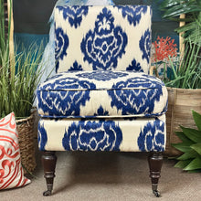 Load image into Gallery viewer, Blue/White Armless Chair
