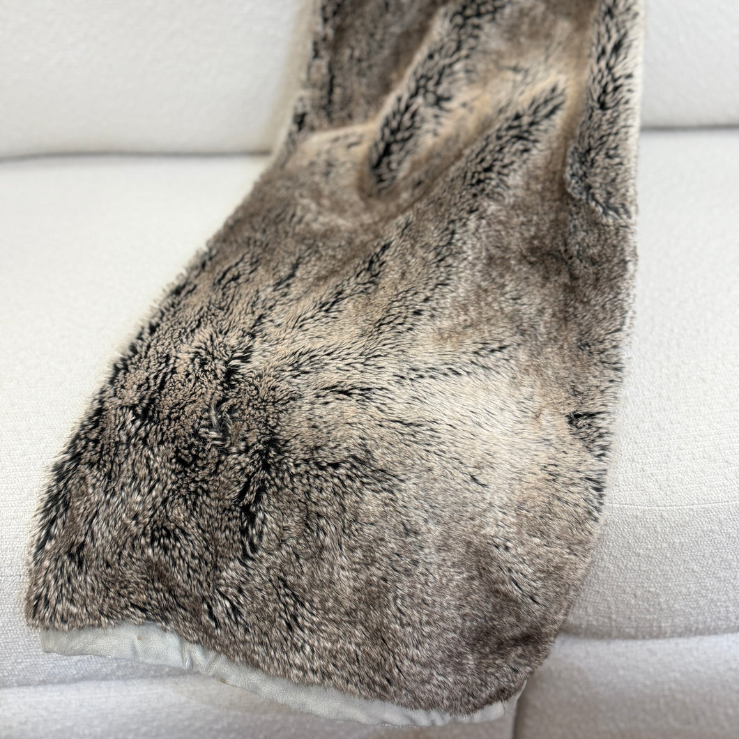 PB Gray Faux Throw