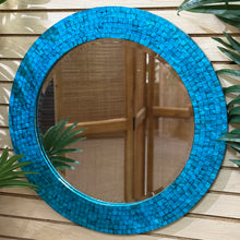 Load image into Gallery viewer, Vibrant Blue Mosaic Mirror
