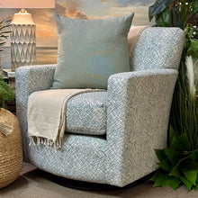 Load image into Gallery viewer, Blue &amp; Ivory Geometric Swivel Glider
