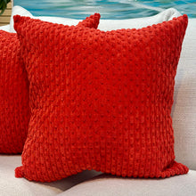 Load image into Gallery viewer, Red Textured Pillow
