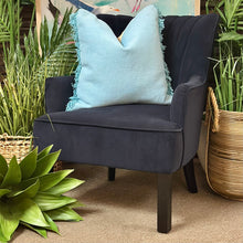Load image into Gallery viewer, Small Navy Velvet Chair
