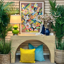 Load image into Gallery viewer, Arched Oak Wood Console
