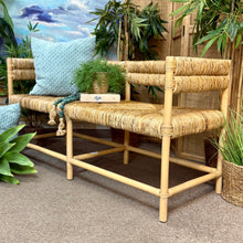 Load image into Gallery viewer, Rattan Wrapped Bench
