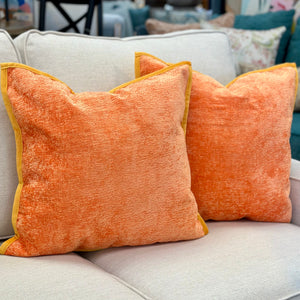 Orange Chenille Pillow