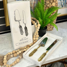 Load image into Gallery viewer, Gold Cake Cutting Utensils
