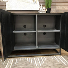 Load image into Gallery viewer, Industrial Wood &amp; Metal Starburst Cabinet
