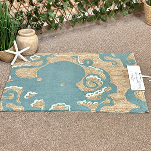 Aqua Octopus Indoor/Outdoor Rug
