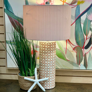 Pink Capiz Lamp