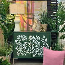 Load image into Gallery viewer, Green Floral Inlay Cabinet
