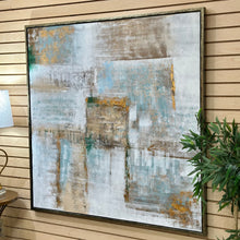 Load image into Gallery viewer, Teal/Aqua/Gold Abstract
