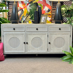 Havertys Grey Wash Cabinet