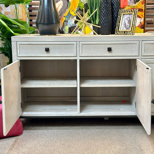 Havertys Grey Wash Cabinet