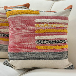 Multi Color Tufted Pillow