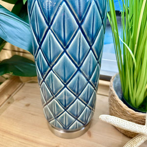 Blue-Grey Ceramic Lamp