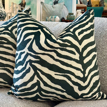 Load image into Gallery viewer, Green Zebra Down Pillow
