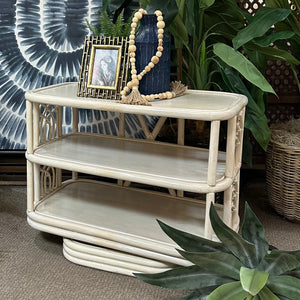 Rattan Swivel End Table