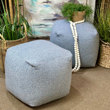 Load image into Gallery viewer, Blue Boucle Pouf
