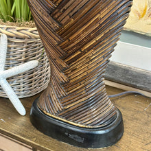 Load image into Gallery viewer, Brown Rattan Lamp
