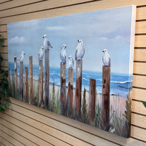 Perched Seagulls Canvas