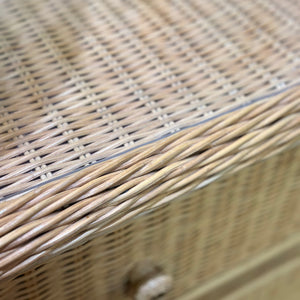 Natural Wicker Dresser W/Mirror
