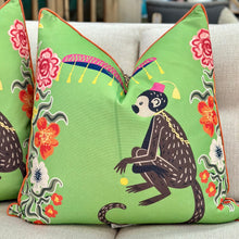 Load image into Gallery viewer, L.Green Monkey/Leopard Down Pillow
