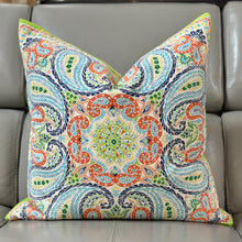 Load image into Gallery viewer, Bright Paisley Down Pillow
