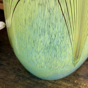 Green/Blue Feather Vase