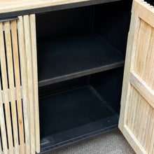 Load image into Gallery viewer, Fluted Wood/Metal Cabinet
