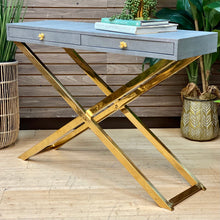 Load image into Gallery viewer, Faux Shagreen Console
