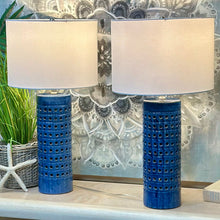 Load image into Gallery viewer, Blue Ceramic Lamp
