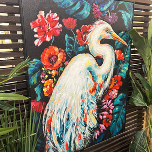 Bird With Flowers Oil Painting