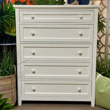 Load image into Gallery viewer, 5DRW Tall White Dresser
